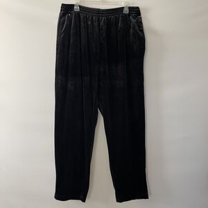 c.s.t. Sport Black Velour Elastic Waist Pants Women's Size 2X